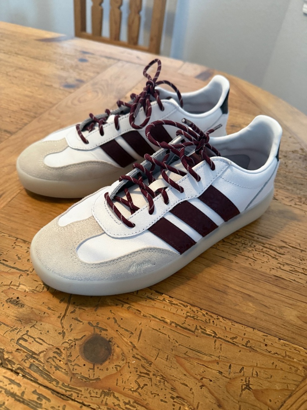 Adidas Maroon & White Barreda Decode Confetti Shoes Men 8/Women's 9.5